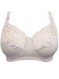 M&5 ALMOND Cotton Rich Total Support Non-Padded Full Cup Bra - Size 34 (C-D)