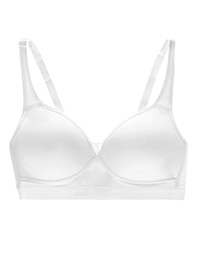 M&5 Angel WHITE Non-Wired First Sports Bra - Size 28 to 38 (AA-A-B-C-D-DD)