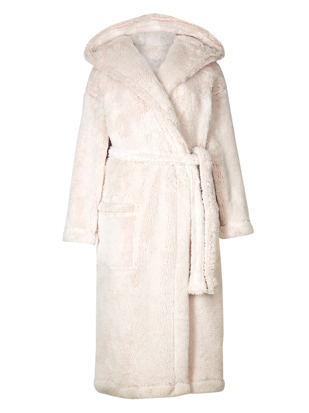 Marks and Spencer M&5 LIGHTPINK Supersoft Long Pile Hooded