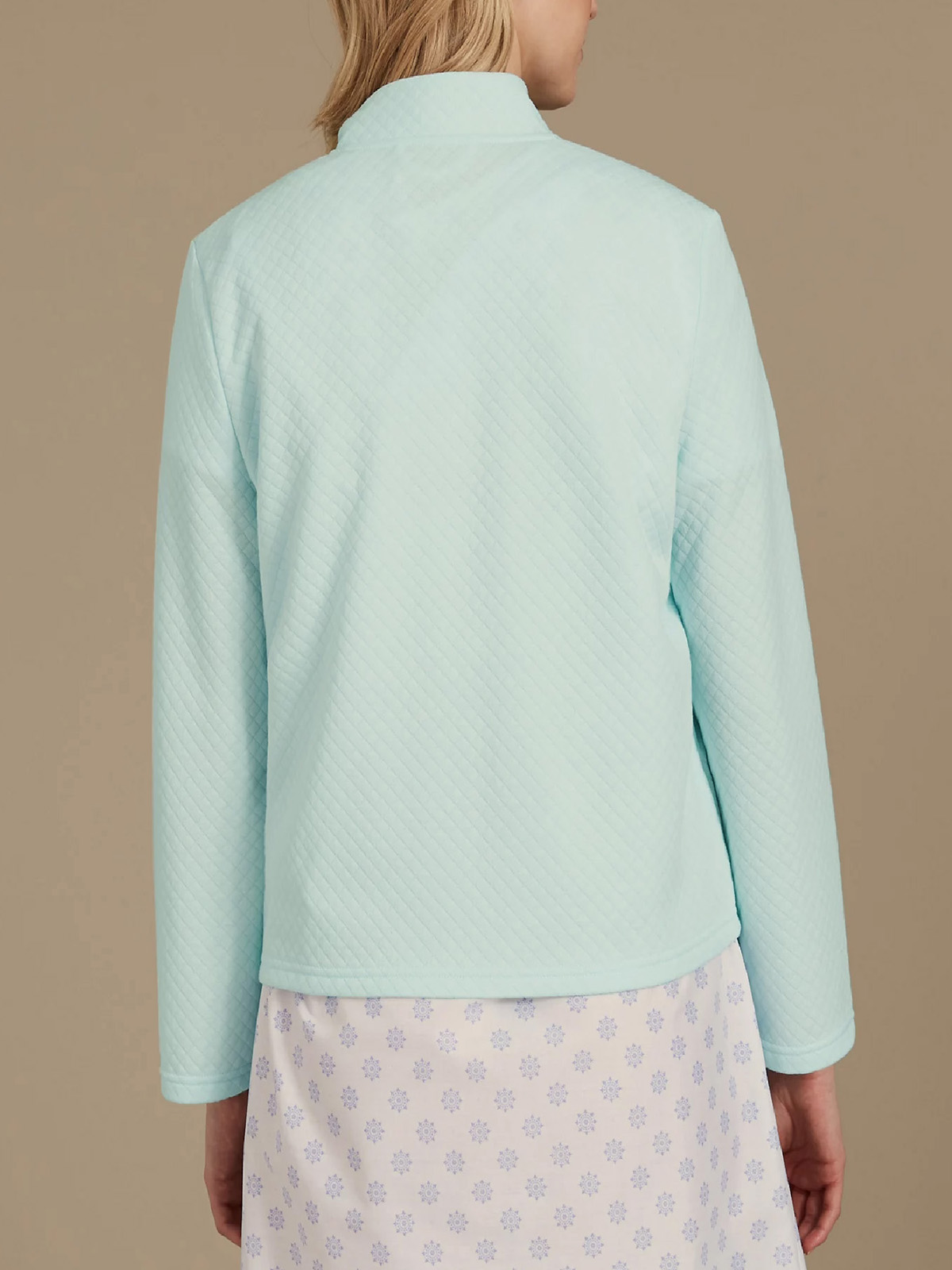 Marks and Spencer M&5 AQUA Textured Quilted Bed Jacket Plus Size