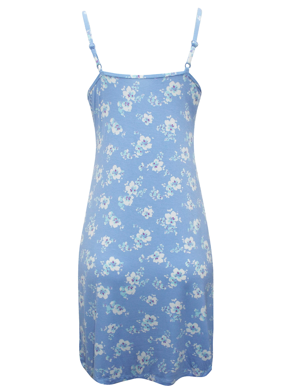Marks and Spencer - - M&5 BLUE Floral Print Chemise - Size 8 to 14