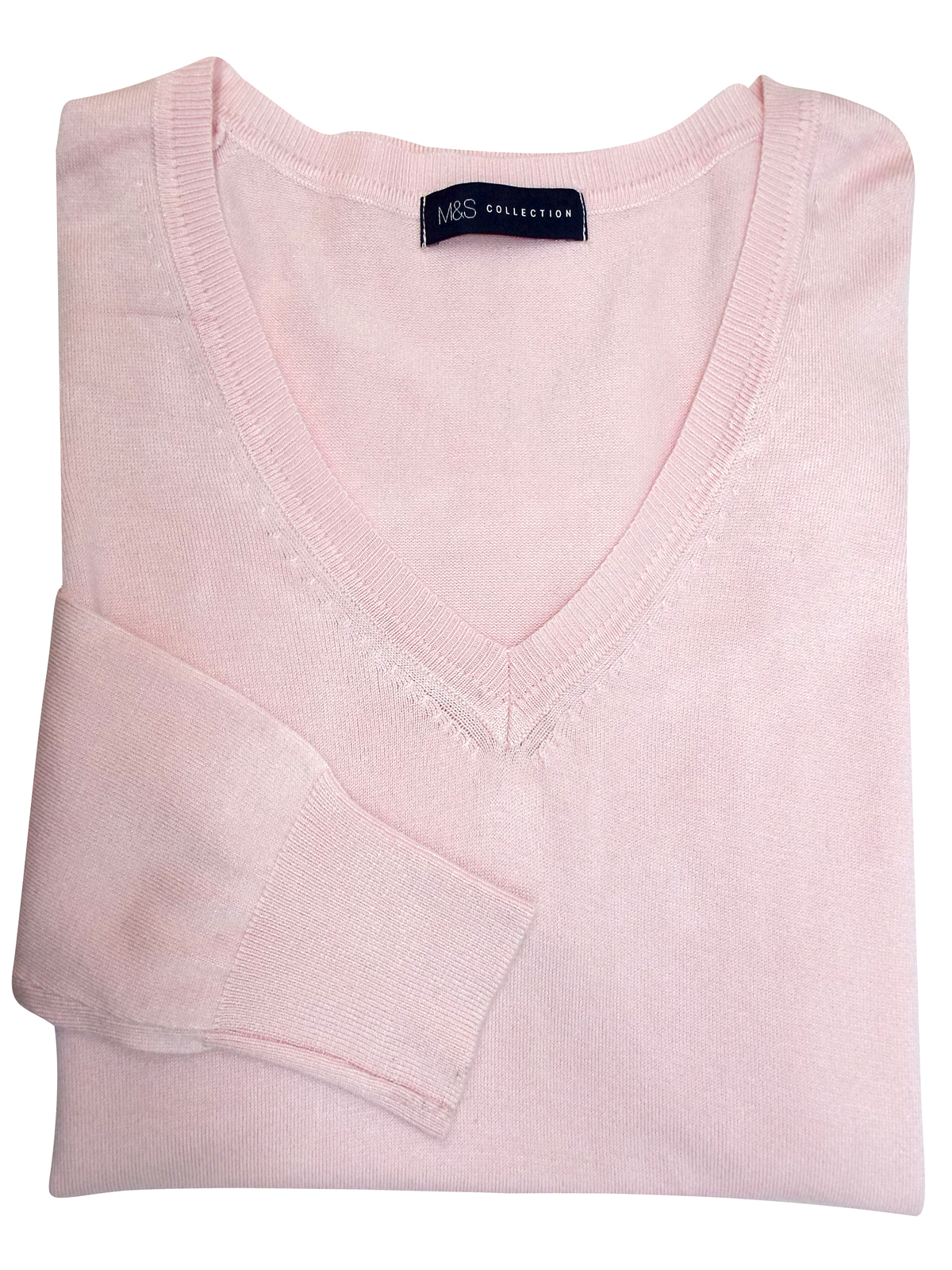 pale pink v neck jumper