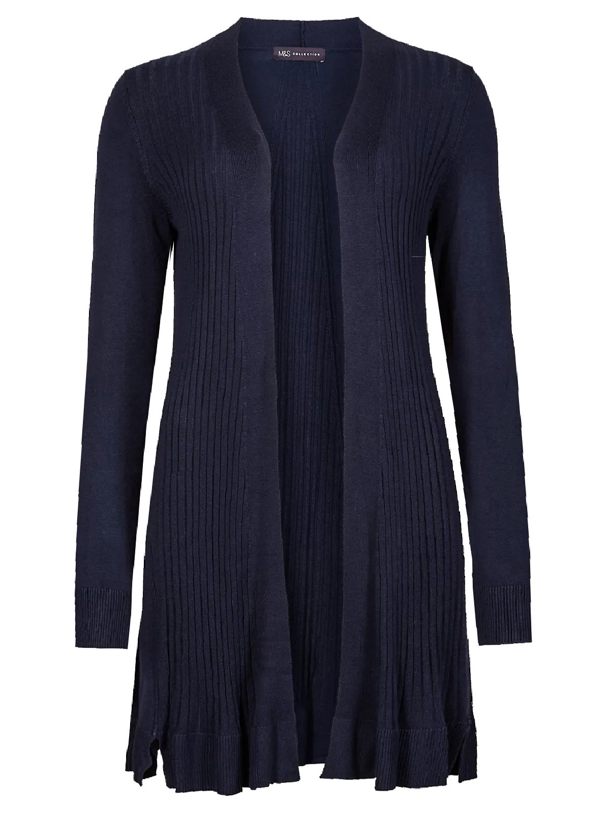 Marks and Spencer - - M&5 NAVY Ribbed Longline Cardigan - Size S to XL