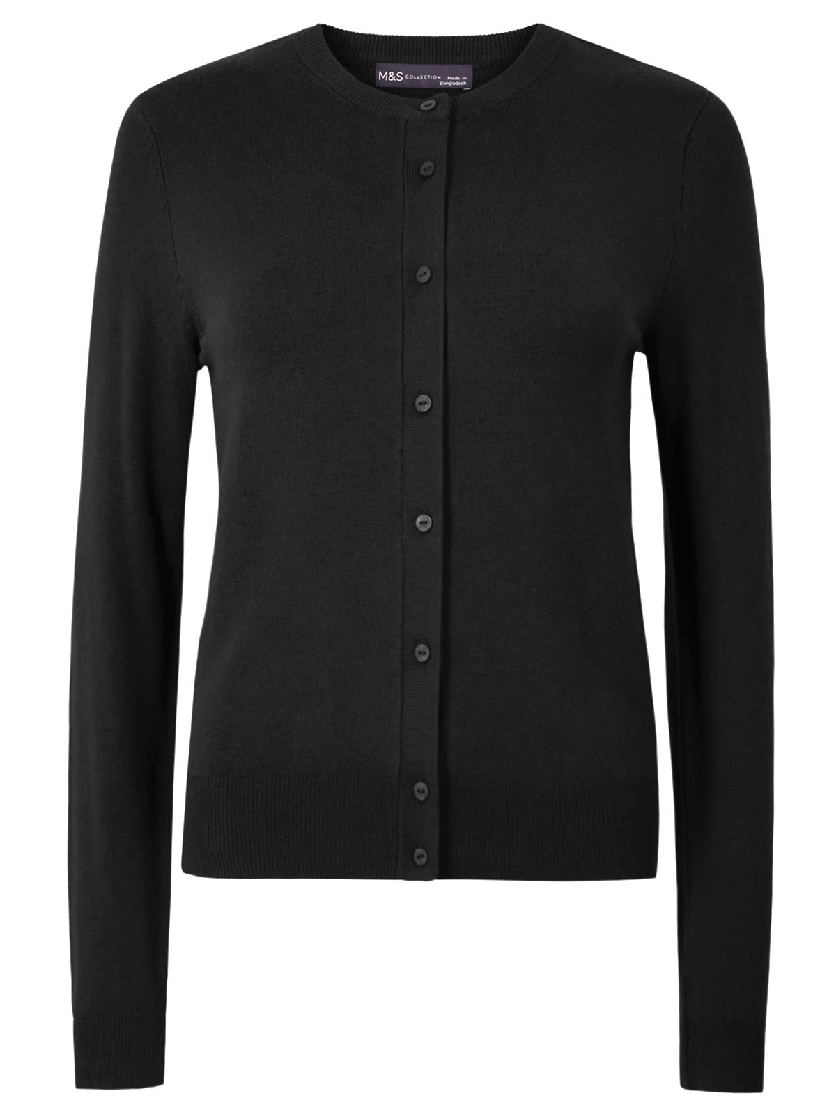 Marks and Spencer - - M&5 BLACK Crew Neck Cardigan - Size 6 to 22