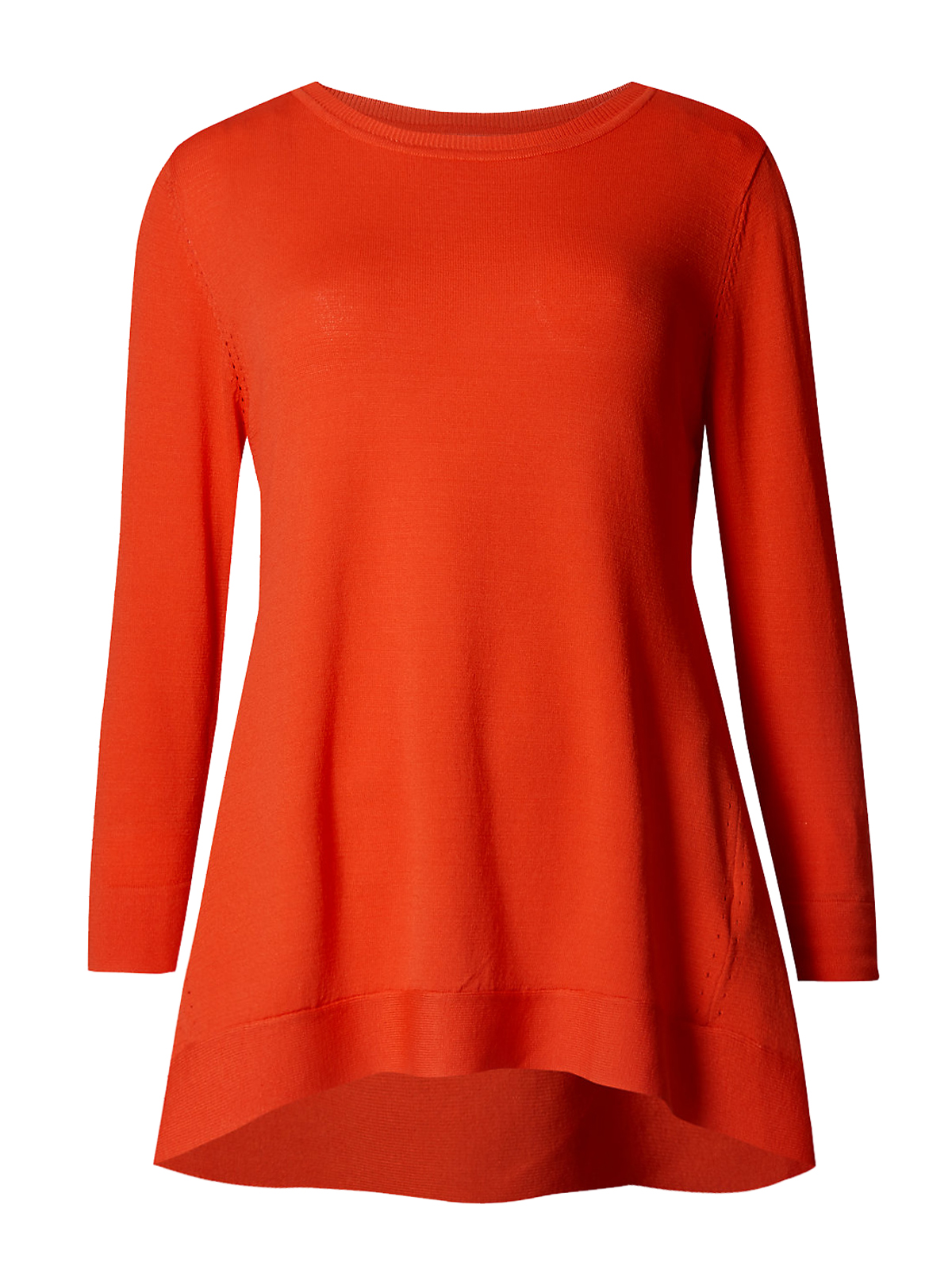 Marks and Spencer - - P3rUna PAPRIKA Dipped Side Round Neck Jumper ...