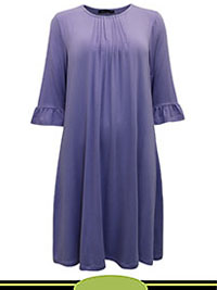 LIGHT-PURPLE Pintuck Detail Dress - Size 6 to 20