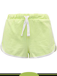 YELLOW Older Girls Pure Cotton Runner Shorts - Age 6/7Y to 15/16Y