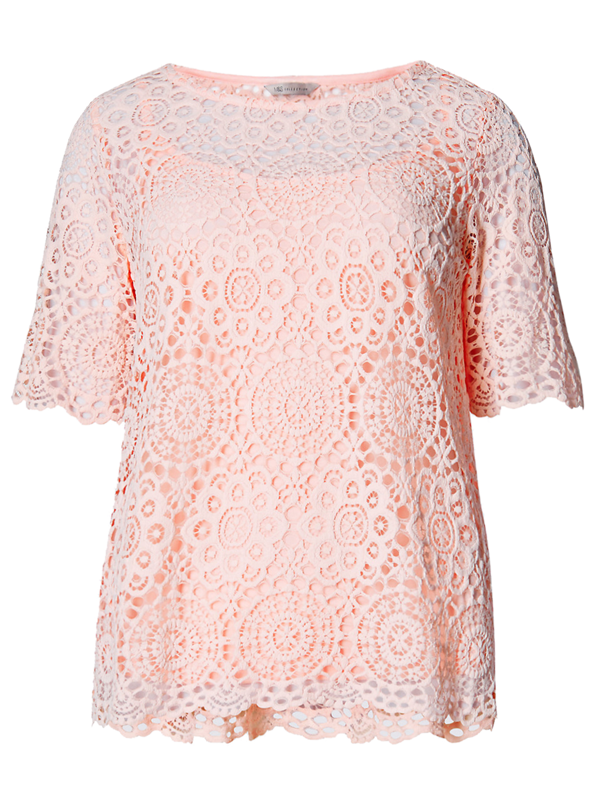 blush lace cami