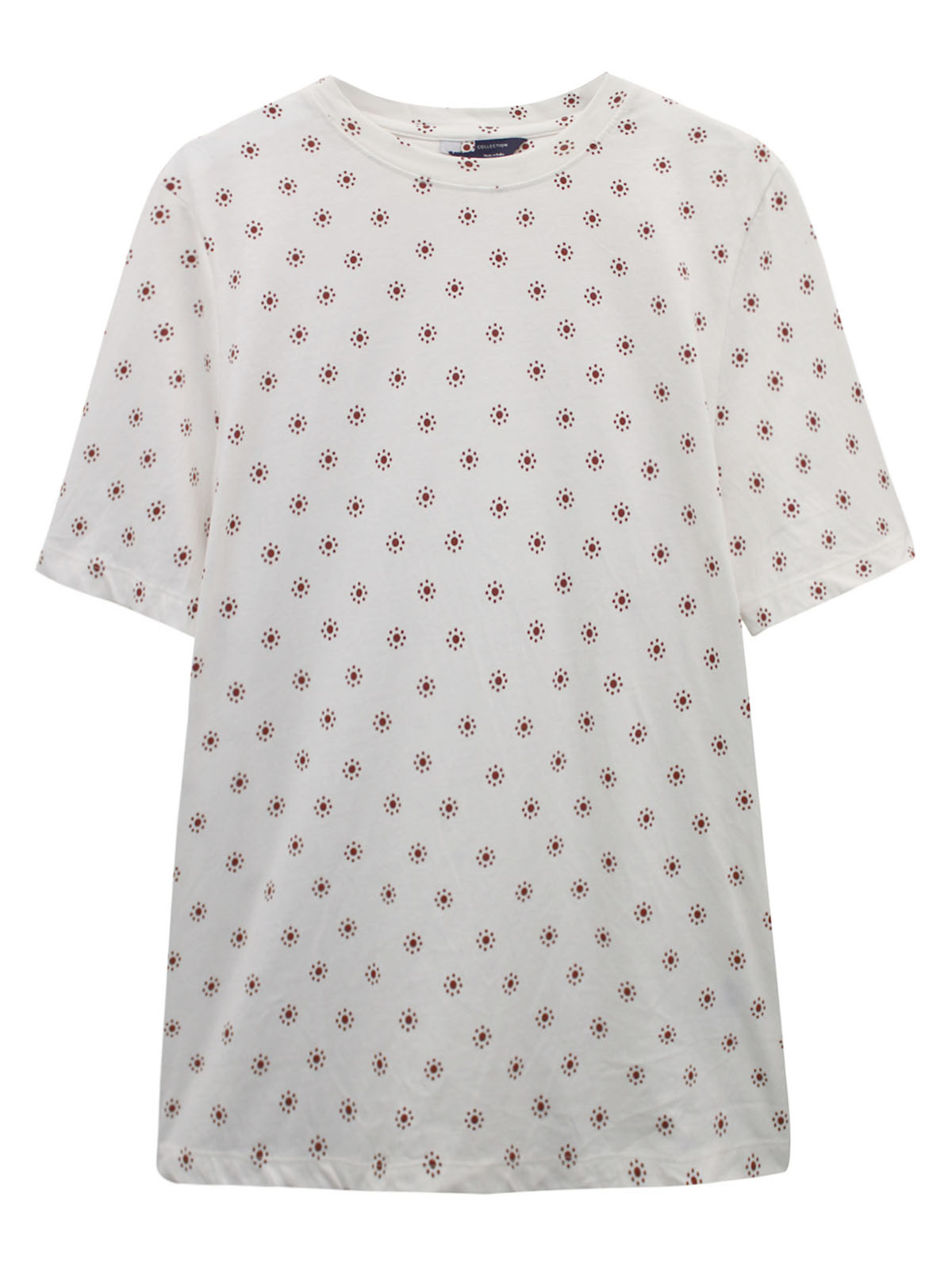 IVORY/RED Pure Cotton Floral Print T-Shirt - Size 6 to 20