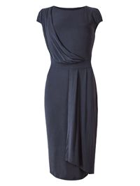 M&5 NAVY Modal Rich Drape Wrap Midi Dress - Size 6 to 20 M&5 NAVY Modal Rich Drape Wrap Midi Dress - Size 6 to 20
