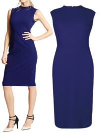 M&5 RICH-BLUE Sleeveless Ponte Bodycon Dress - Size 6 to 18 M&5 RICH-BLUE Sleeveless Ponte Bodycon Dress - Size 6 to 18