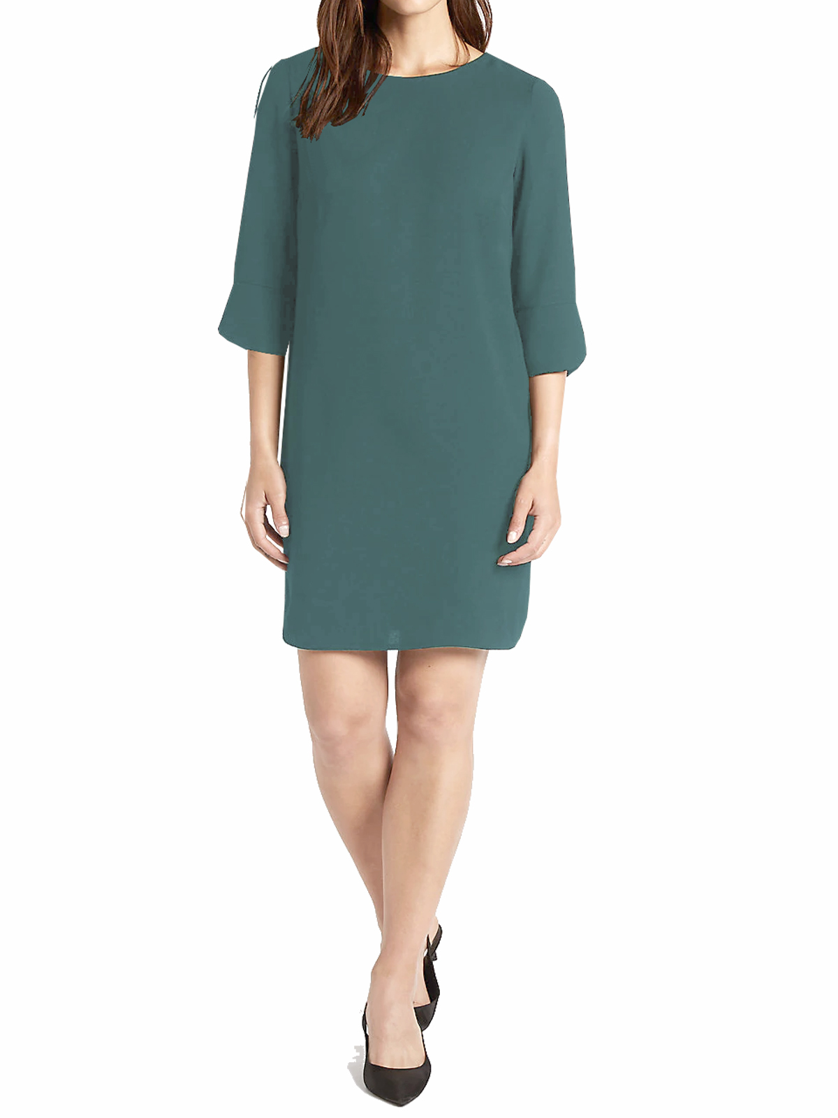 Marks and Spencer - - M&5 PETROL Split Sleeve Shift Dress - Size 6 to ...