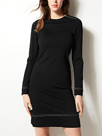 M&5 BLACK Long Sleeve Shift Dress - Size 6 to 24 M&5 BLACK Long Sleeve Shift Dress - Size 6 to 24