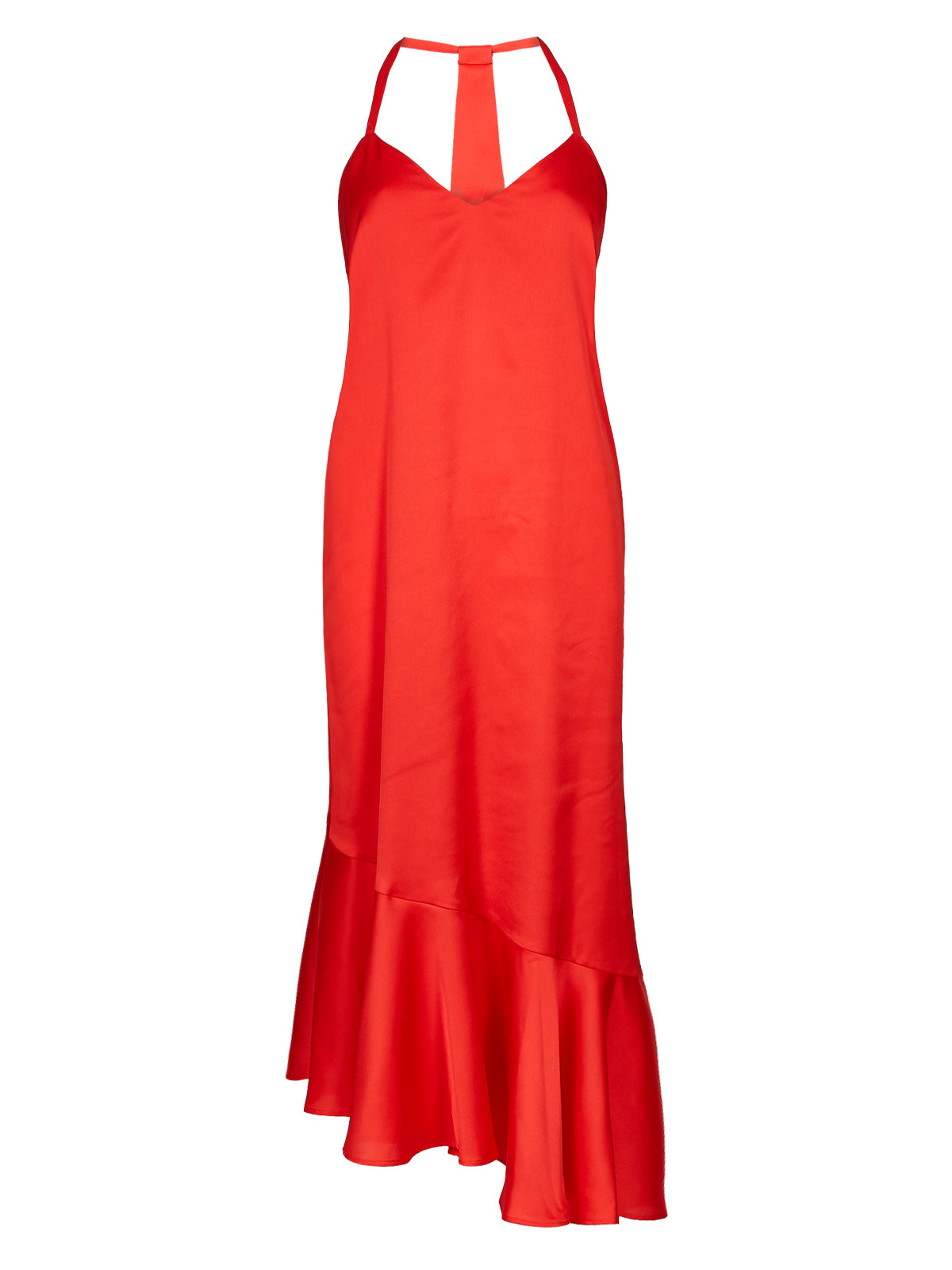 Marks and Spencer - - M&5 RED Asymmetric Slip Midi Dress - Size 8 to 22