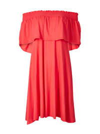 M&5 FLAME Half Sleeve Jersey Bardot Swing Dress - Size 6 to 24 (Short - Regular) M&5 FLAME Half Sleeve Jersey Bardot Swing Dress - Size 6 to 24 (Short - Regular)