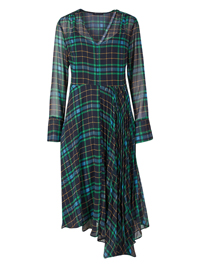 M&5 NAVY Checked Fit & Flare Midi Dress - Size 6 to 20 M&5 NAVY Checked Fit & Flare Midi Dress - Size 6 to 20