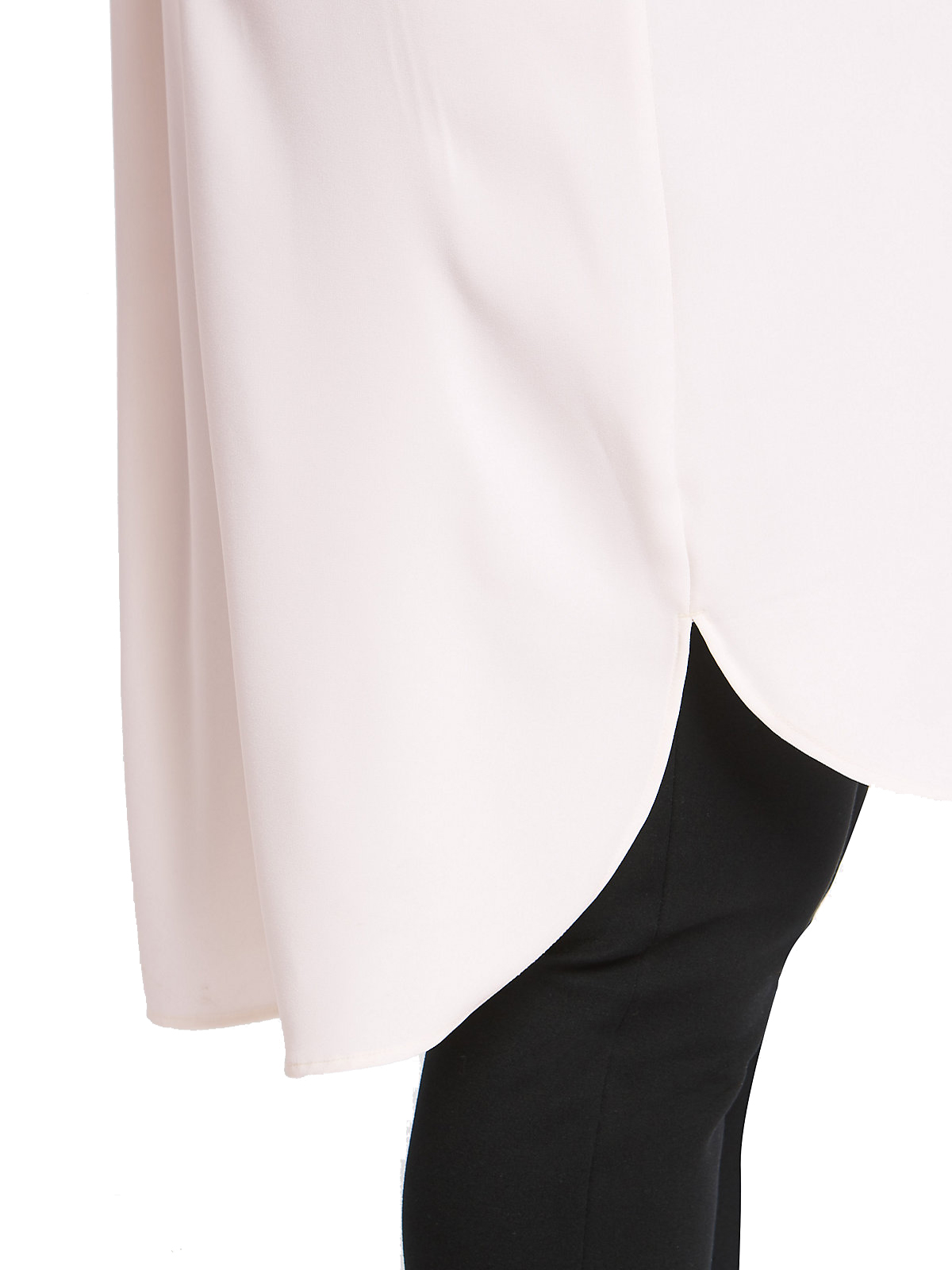 Marks and Spencer M&5 CREAM Longline Long Sleeve Shirt Plus Size