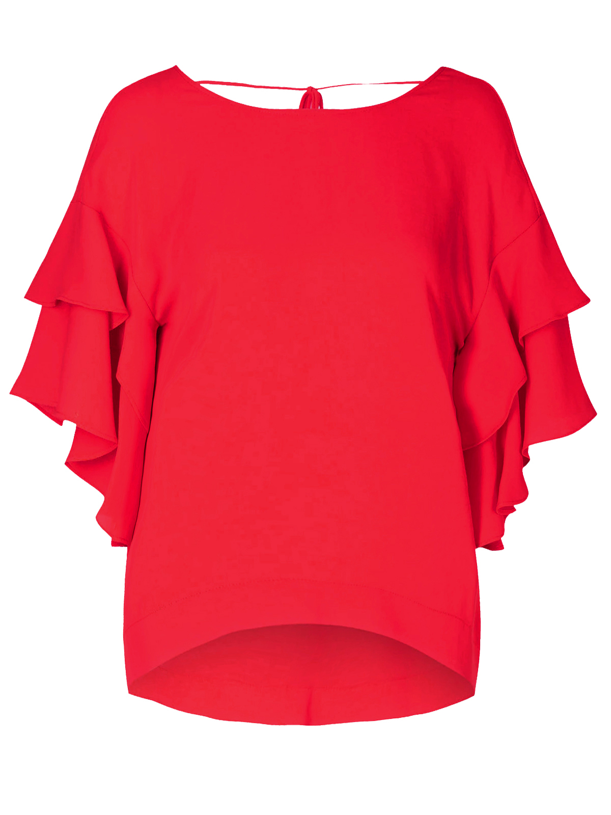 Marks and Spencer - - M&5 RED Flamenco Sleeve Shell Top - Size 12