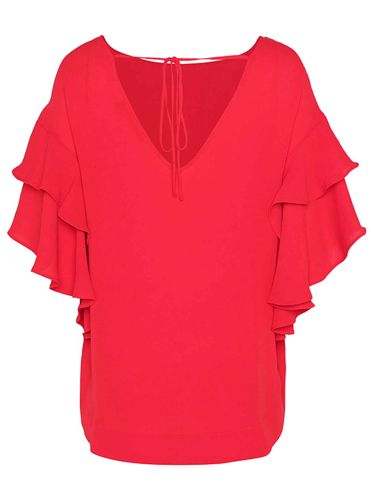 Marks and Spencer - - M&5 RED Flamenco Sleeve Shell Top - Size 12