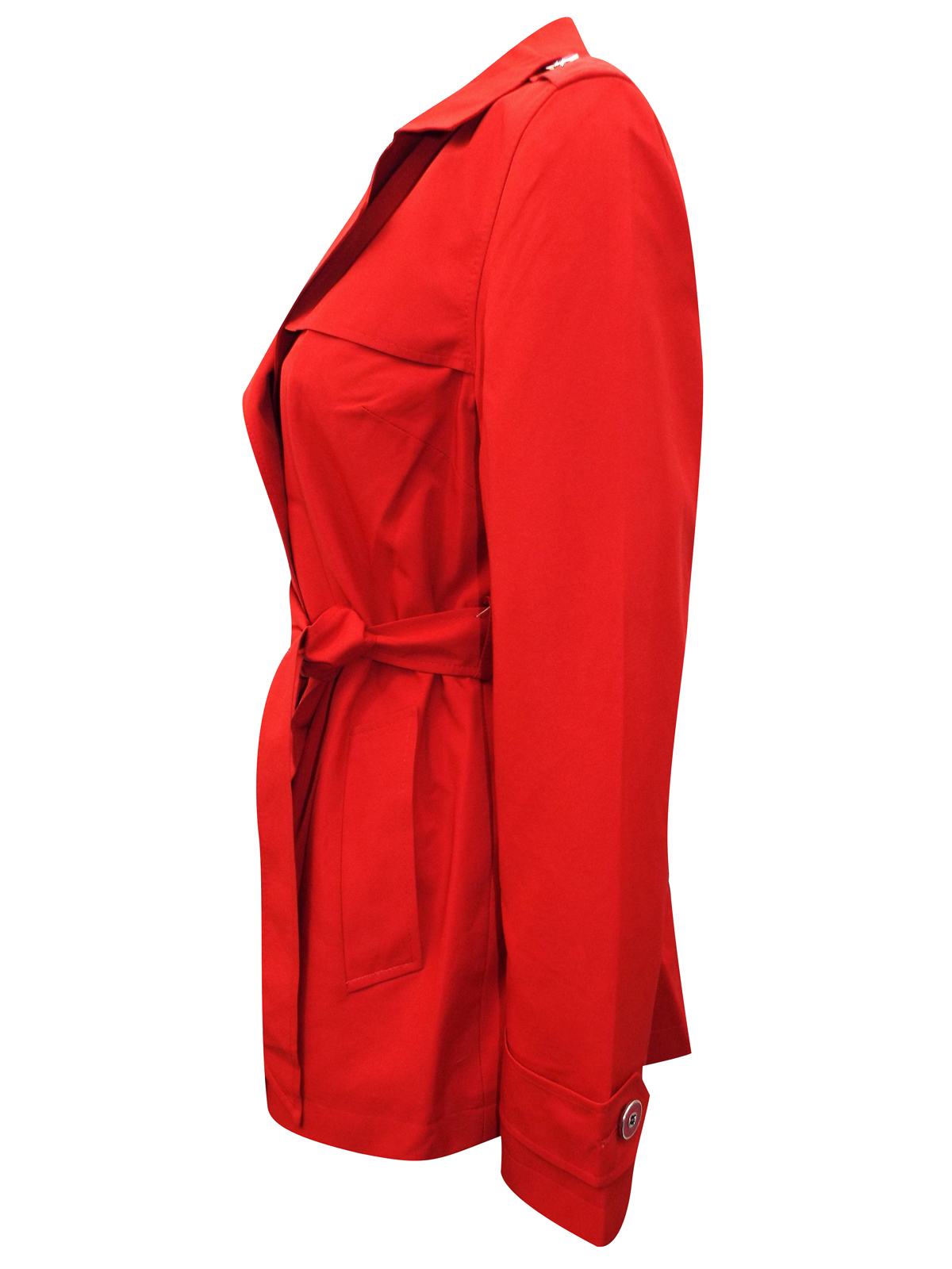 Marks and Spencer M&5 RED Belted Trench Coat with Stormwear Size