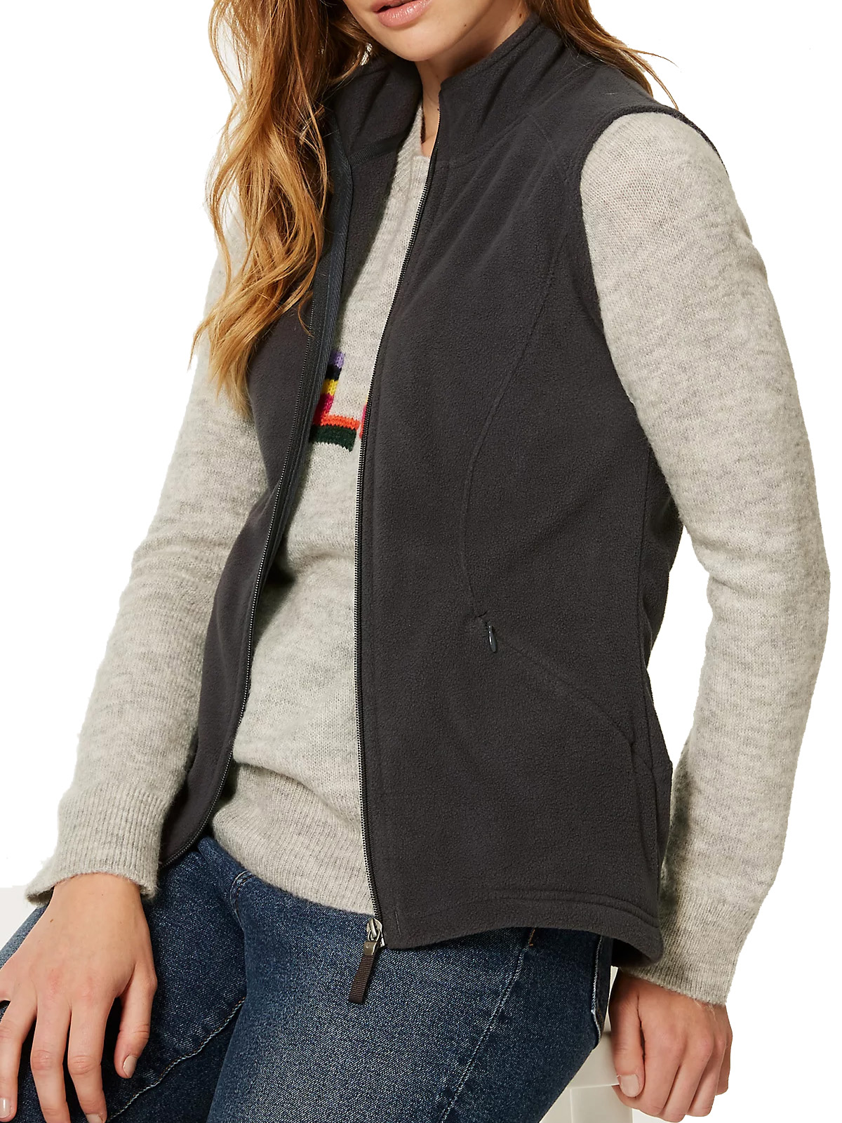 Marks and Spencer M&5 BLACK Funnel Neck Gilet Size 8 to 20