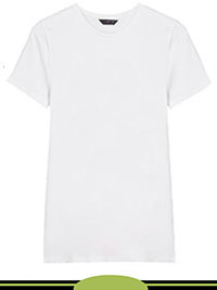 WHITE Cotton Rich Fitted T-Shirt - Size 6 to 24