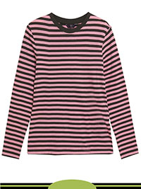 PINK Pure Cotton Striped Straight Fit Top - Plus Size 12 to 20