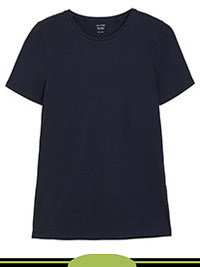 NAVY Cotton Rich Fitted T-Shirt - Size 8 to 24