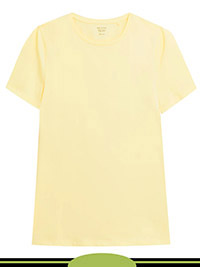 YELLOW Cotton Rich Fitted T-Shirt - Size 6 to 24