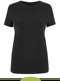 M&5 BLACK Cotton Rich Fitted T-Shirt - Size 6 to 24