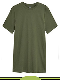 OLIVE Pure Cotton Straight Fit T-Shirt - Size 6 to 24