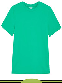 SPEARMINT Pure Cotton Straight Fit T-Shirt - Size 6 to 24