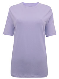 VIOLET Pure Cotton Straight Fit T-Shirt - Size 6 to 22