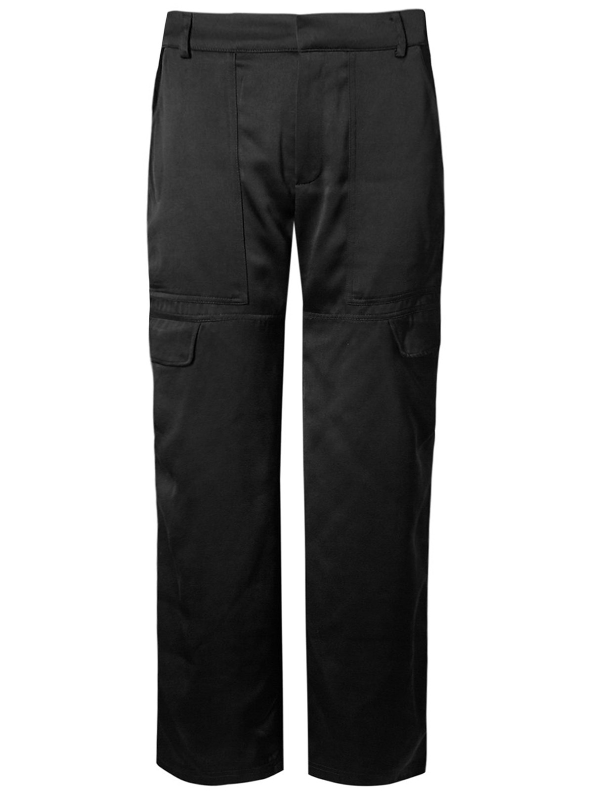 black wide leg cargo trousers
