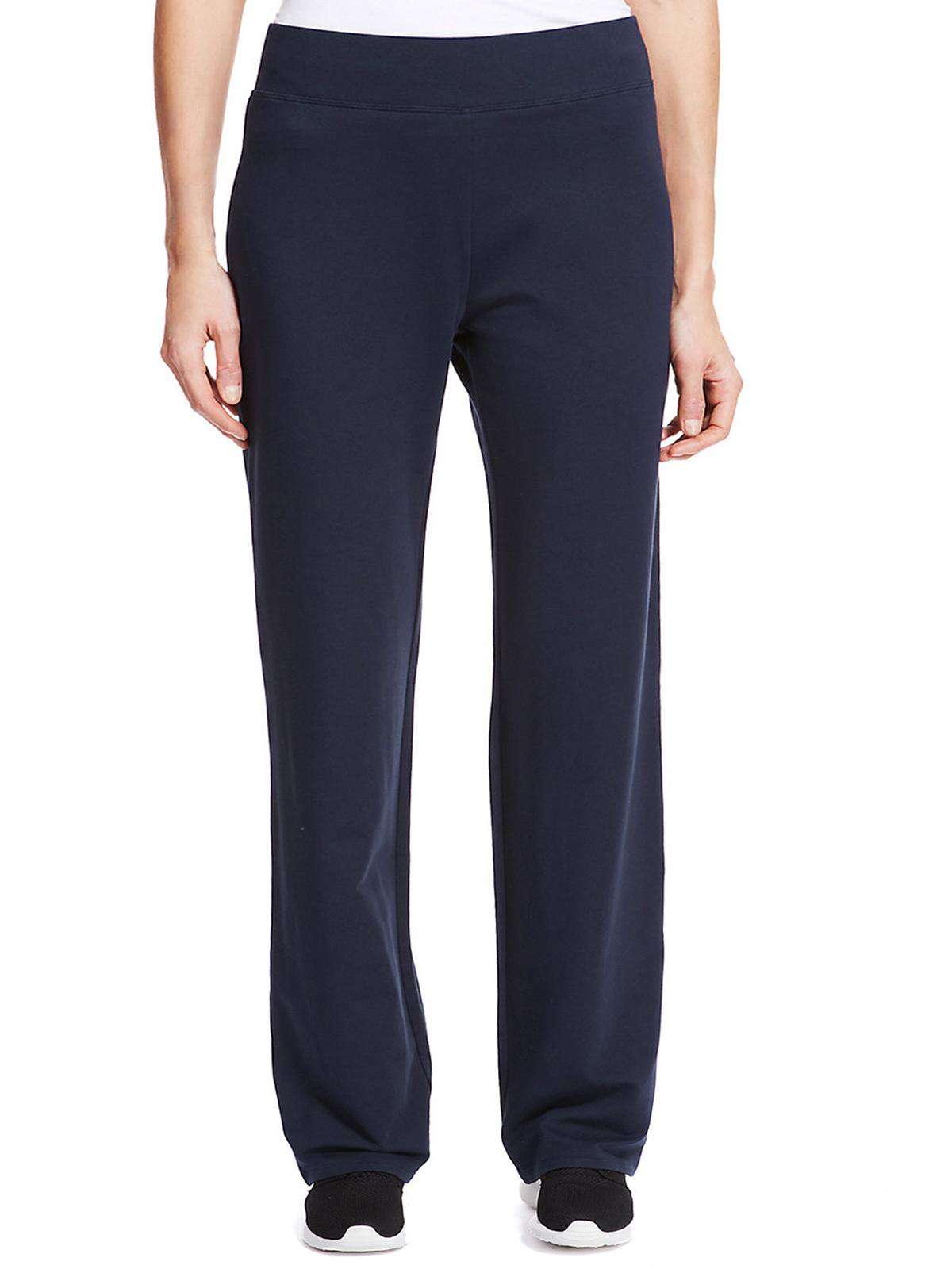 Marks and Spencer - - M&5 NAVY Cotton Rich Straight Leg Joggers - Plus ...