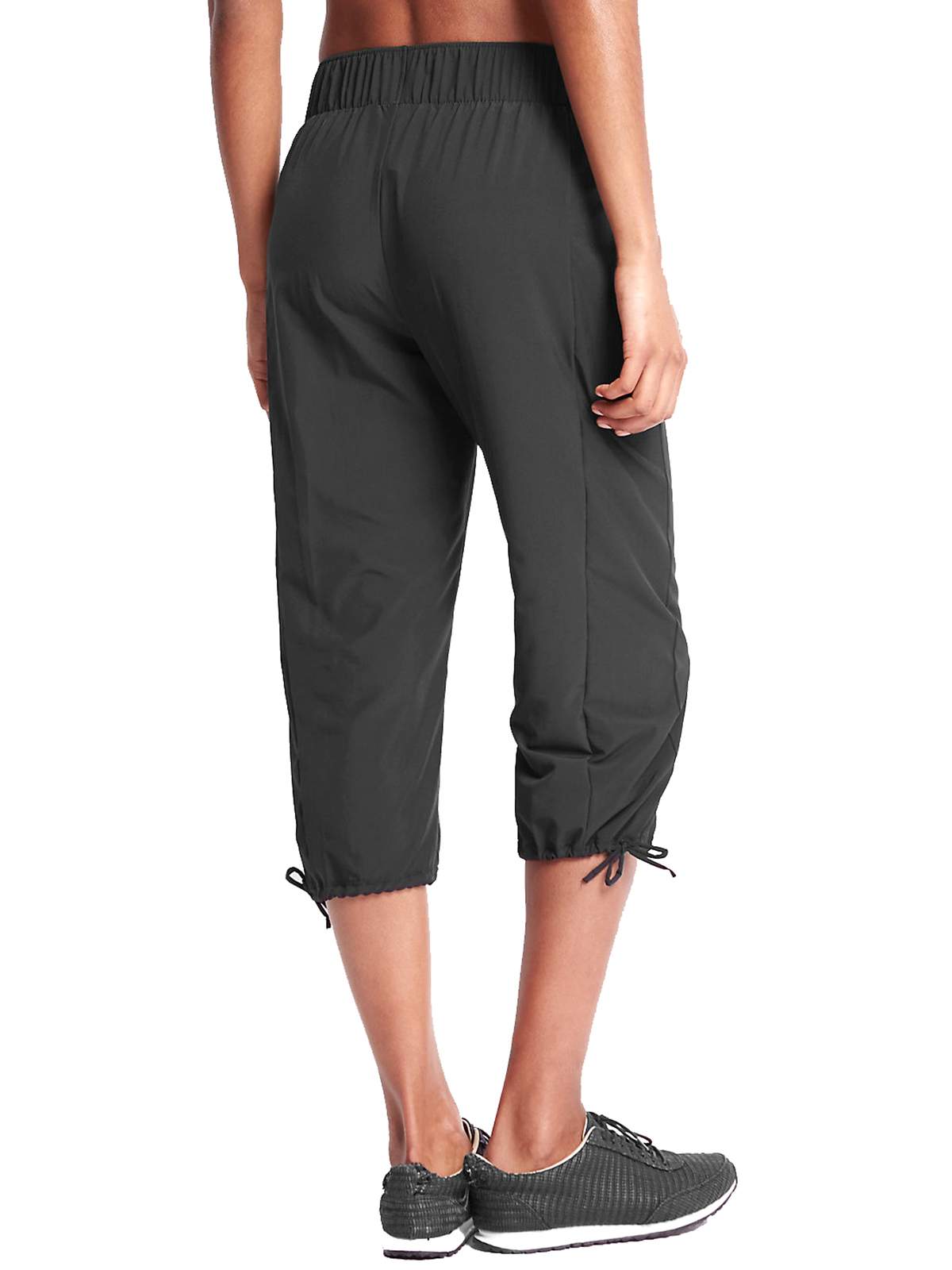 Marks and Spencer - - M&5 BLACK Pull On Cropped Joggers - Size 6 to 18