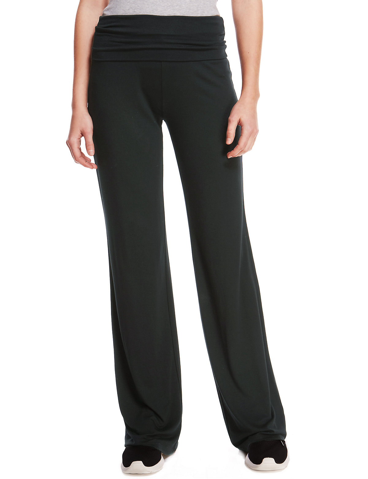 Marks and Spencer - - M&5 BLACK Roll Waist Yoga Pants - Size 14 to 24