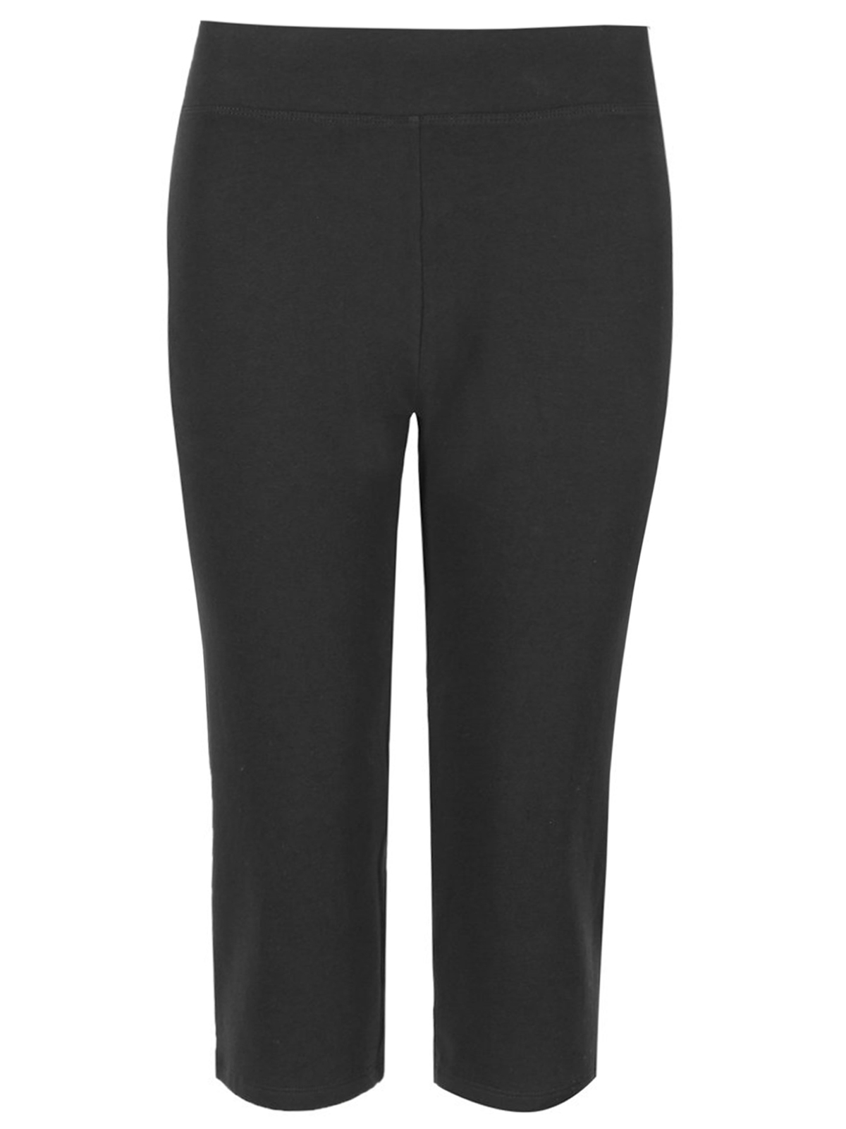 Marks and Spencer - - M&5 BLACK Cotton Rich Cropped Joggers - Size 8 to 22