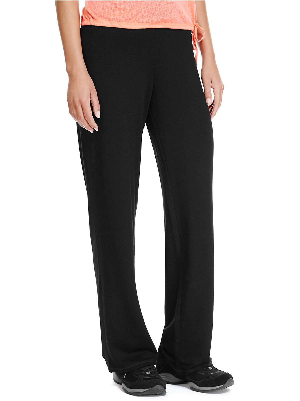 Marks and Spencer - - M&5 BLACK Modal Blend Yoga Trousers - Size 8 to 24