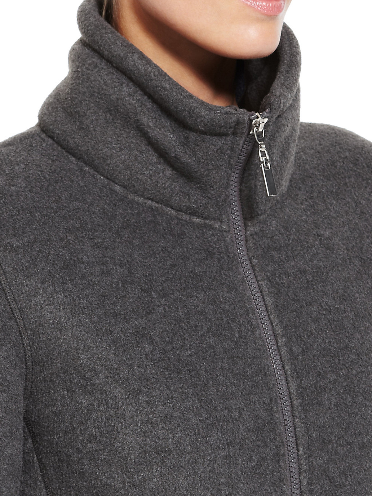 Marks and Spencer M&5 GREY Bonded Fleece Zip Through Jacket Size