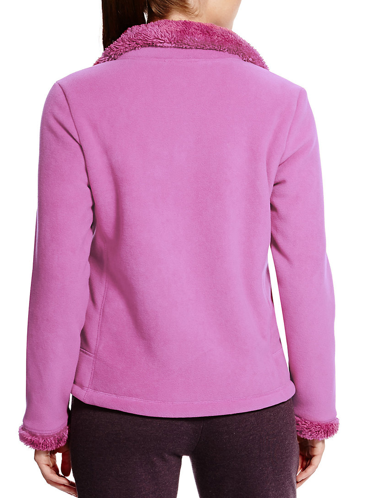 Marks and Spencer M&5 CERISE Long Sleeve Bonded Fleece Jacket