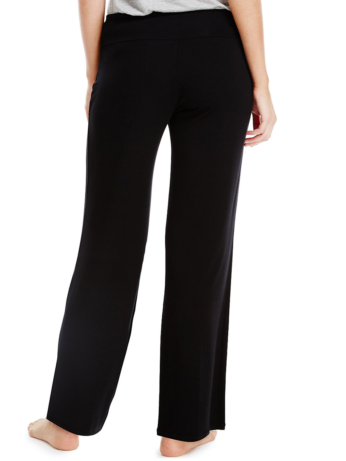 Marks and Spencer - - M&5 BLACK Wide Leg Dance Trousers - Size 8