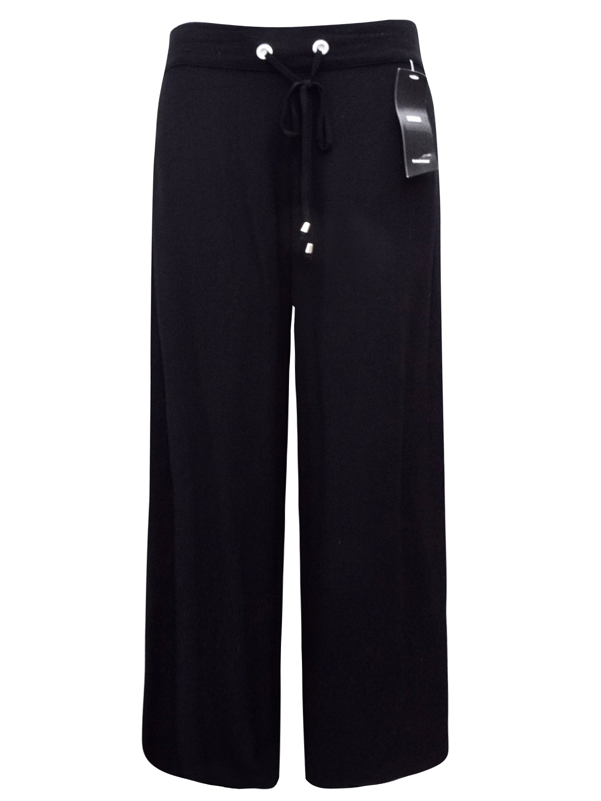 Marks and Spencer M&5 BLACK Lightweight Wide Leg Beach Trousers Size 14 to 16