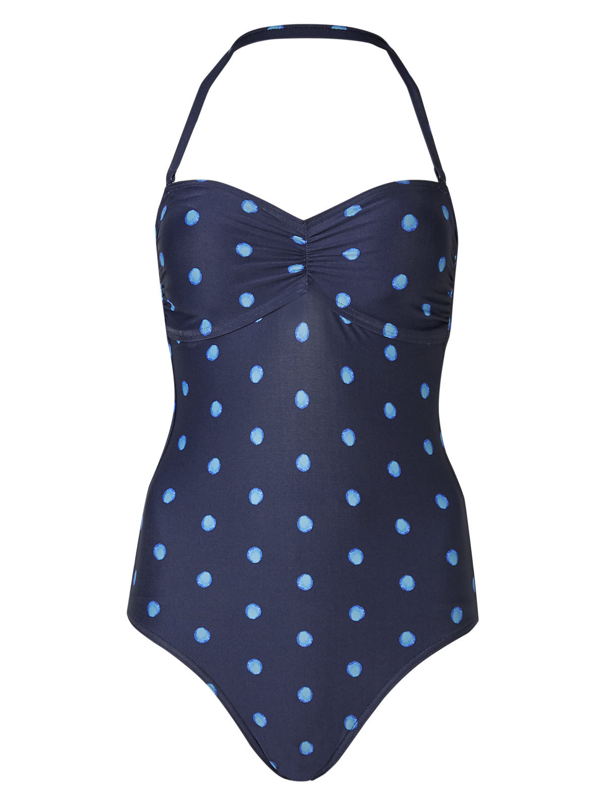 Marks and Spencer - - M&5 NAVY Spotted Secret Slimming Swimsuit - Size ...