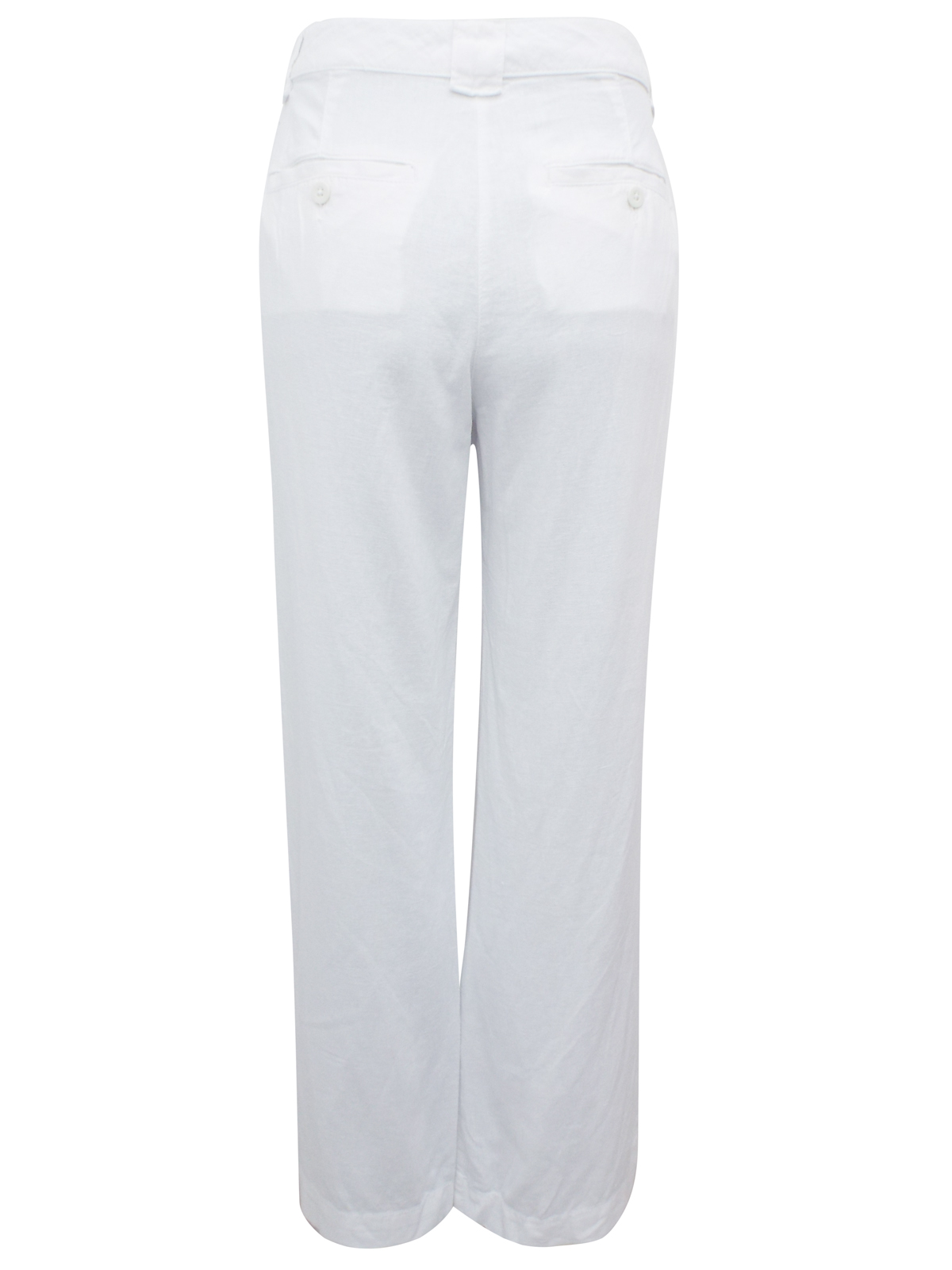 Marks and Spencer - - M&5 WHITE Linen Blend Wide Leg Trousers - Size 8 ...