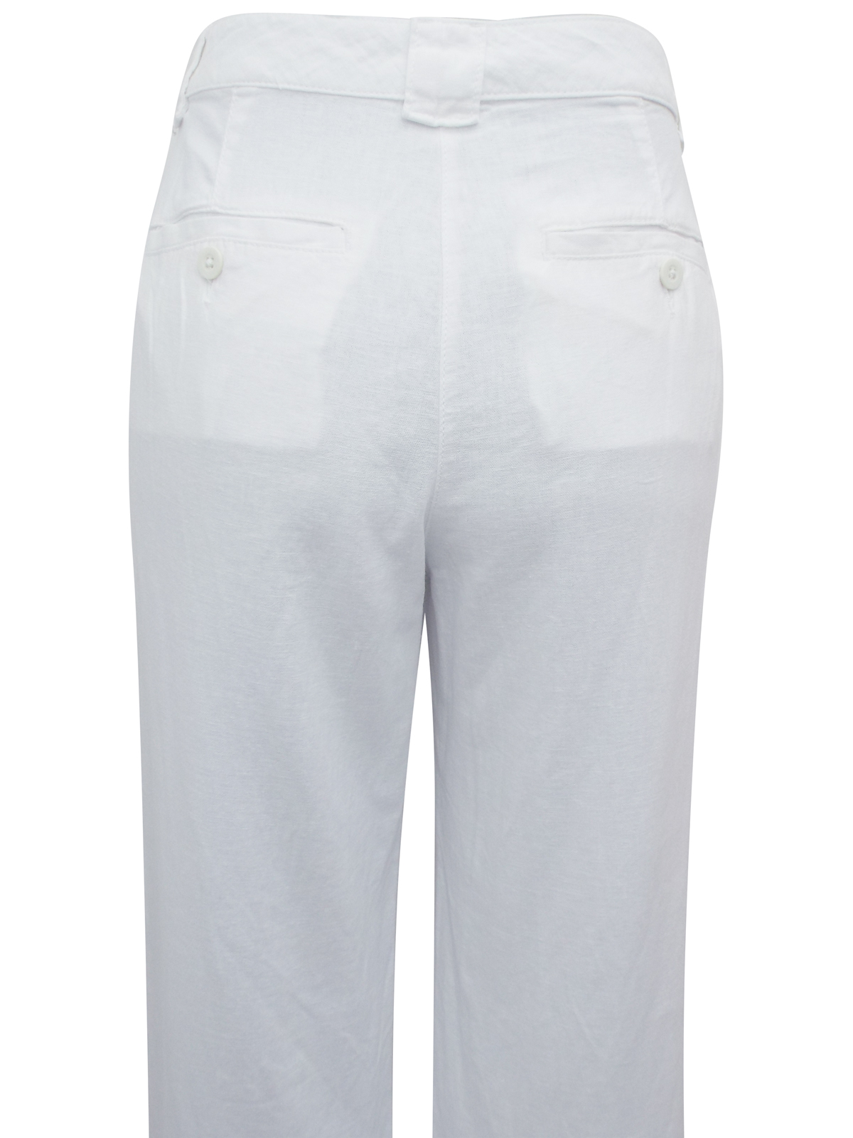 Marks and Spencer - - M&5 WHITE Linen Blend Wide Leg Trousers - Size 8 ...