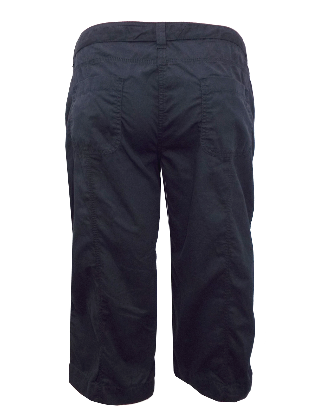 Marks and Spencer - - M&5 BLACK Belted Cropped Cargo Trousers - Size 16 ...