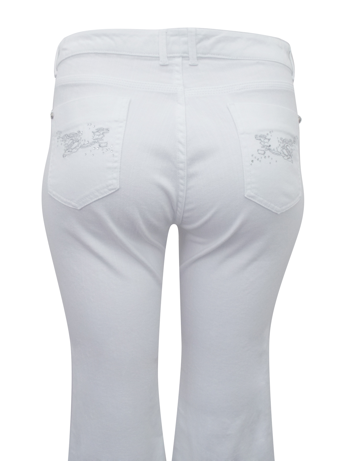 Marks and Spencer M&5 WHITE Slim Bootcut Denim Jeans Size 18