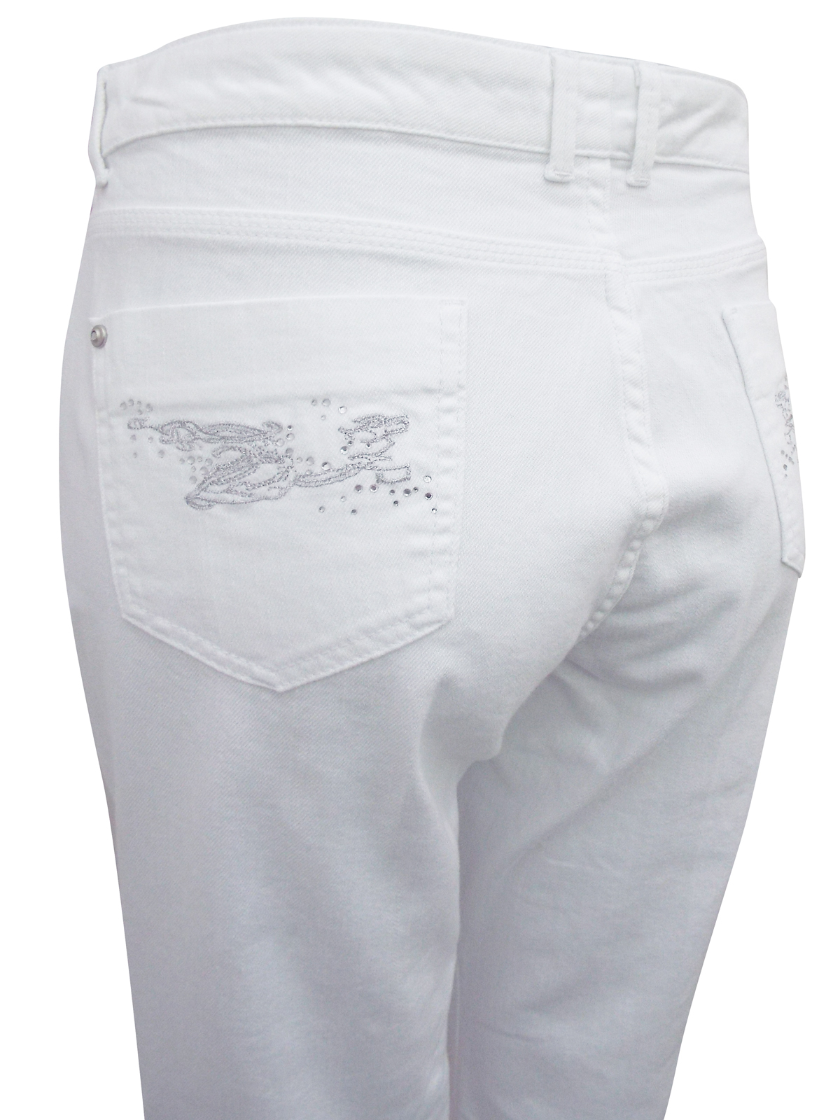 Marks and Spencer M&5 WHITE Slim Bootcut Denim Jeans Size 18