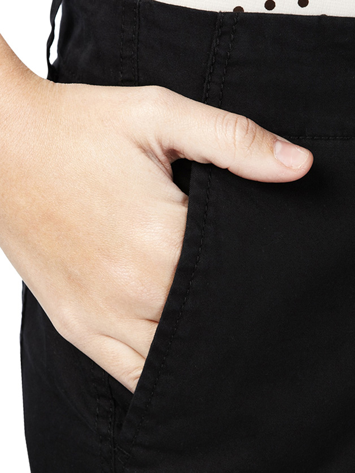 Marks and Spencer M&5 BLACK Pure Cotton Roll Up Chinos Size 8 to 10